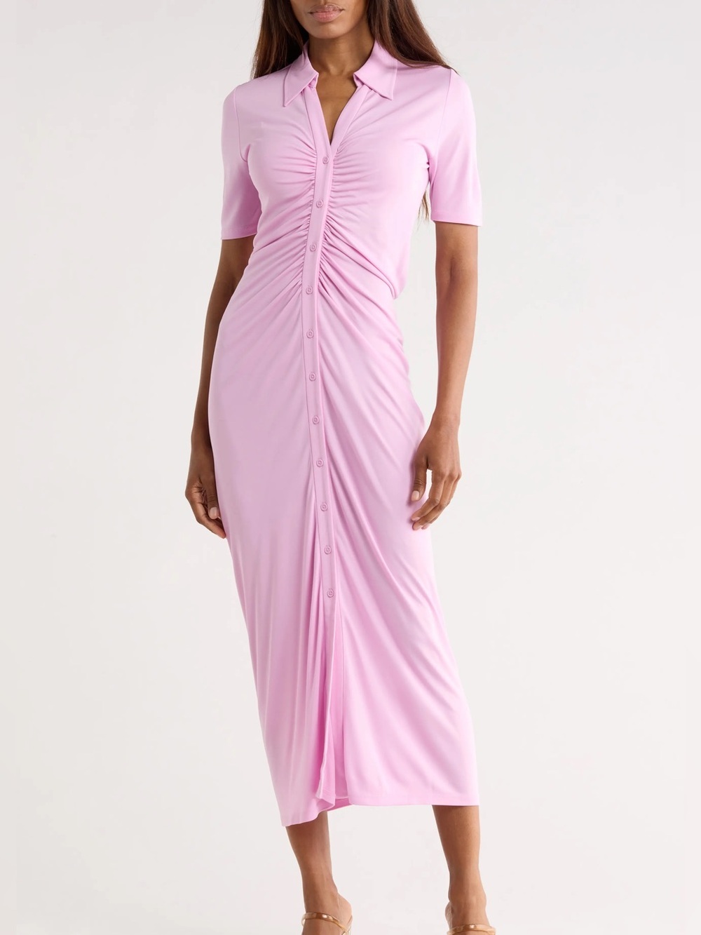 Diane Von Furstenberg Zoey Shirtdress Lavenda Pink Size XS NWOT